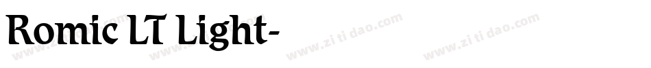 Romic LT Light字体转换